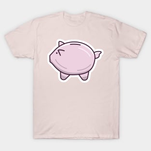 Piggy Bank Cartoon Sticker vector illustration. Business finance icon concept. Concept of kid saving money sticker design logo icon. T-Shirt